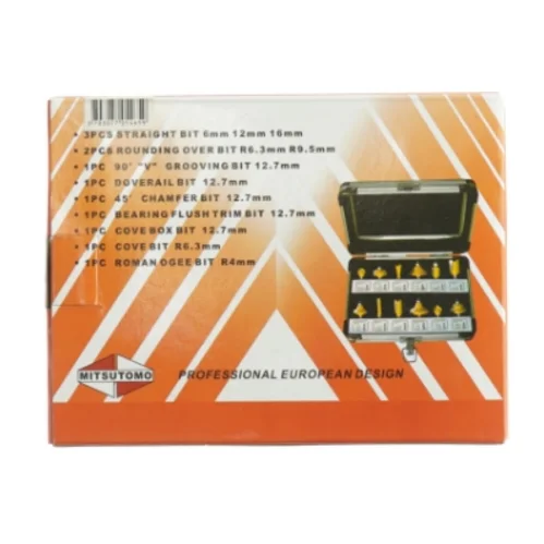 Bitsæt i aluminiumsboks fra Mitsutomo (str. 19 x, 14 x 6 cm)
