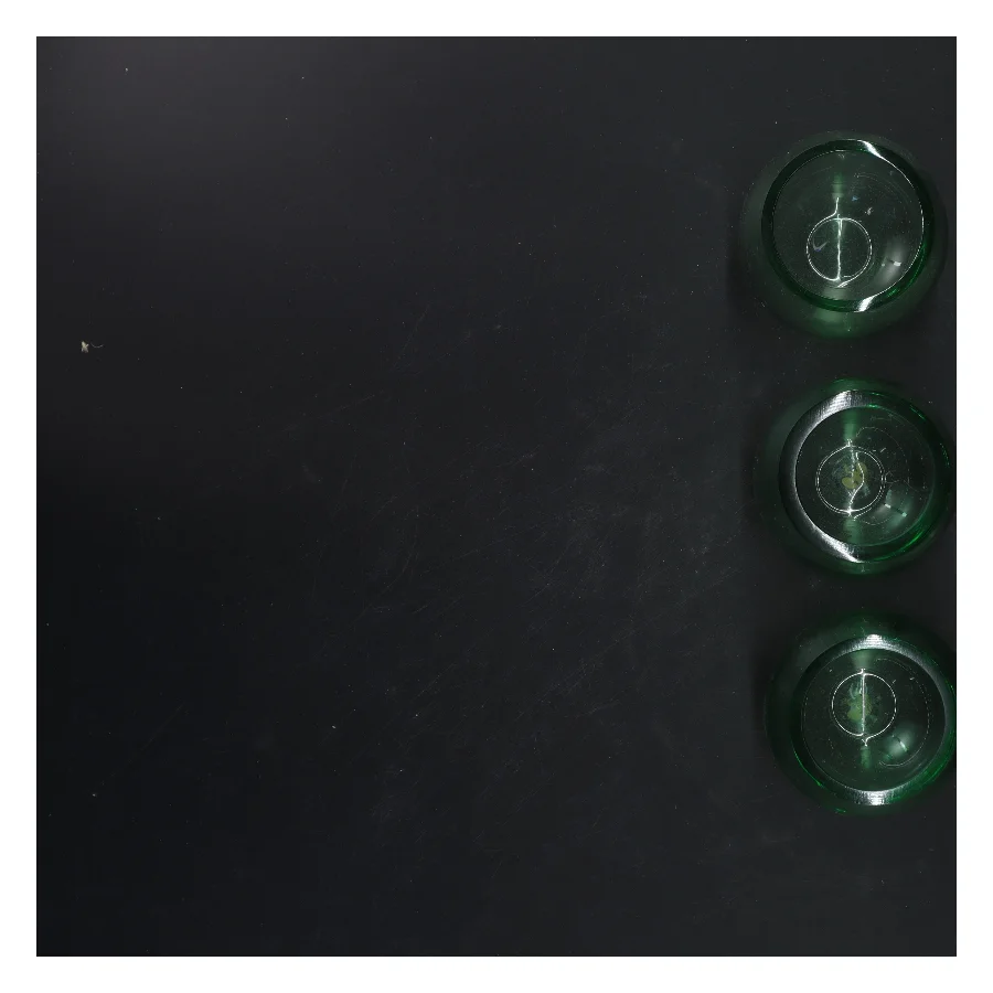 Grønne Holmegaards glasvaser/lysestager fra Holmegaard (str. 8x9 cm)