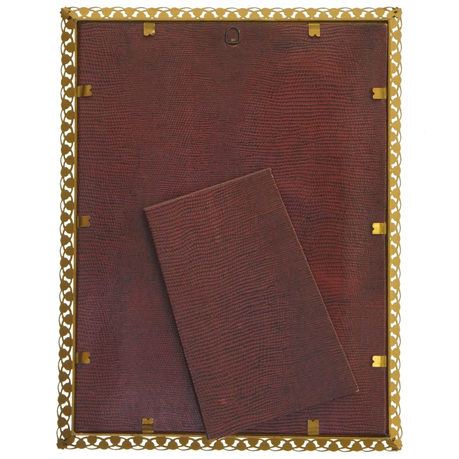 Gylden gammel billederamme (str. 26x20 cm)