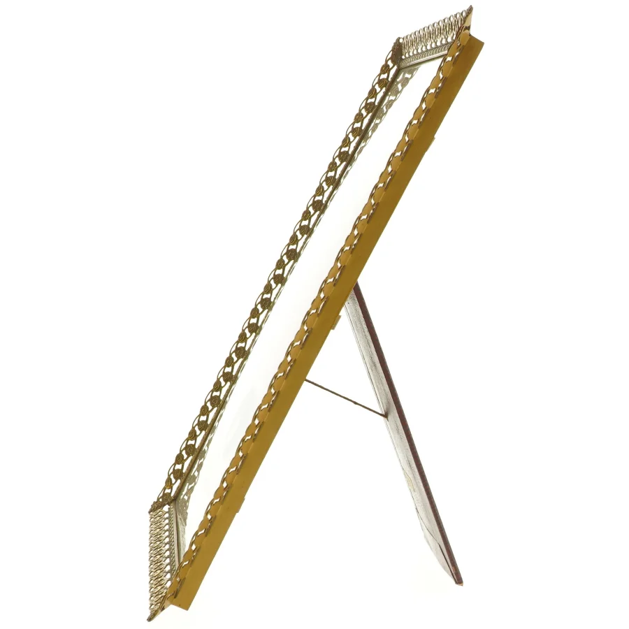 Gylden gammel billederamme (str. 26x20 cm)