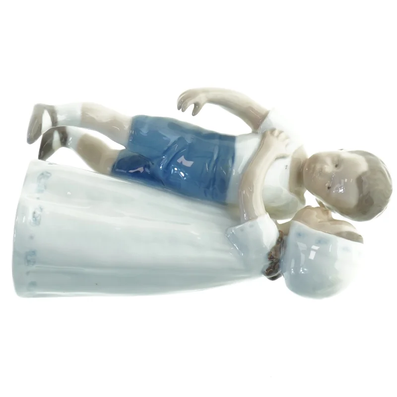 Porcelænsfigur af to børn fra B&G (str. 18x10 cm)
