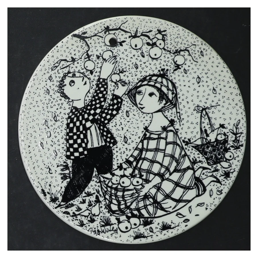 Bjørn Wiinblad porcelænstallerkener fra Nymölle (str. Ø. 15 cm. 4 styk)