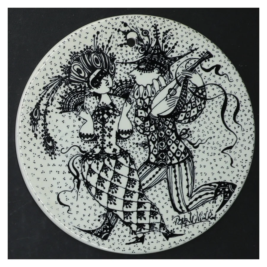 Bjørn Wiinblad porcelænstallerkener fra Nymölle (str. Ø. 15 cm. 4 styk)