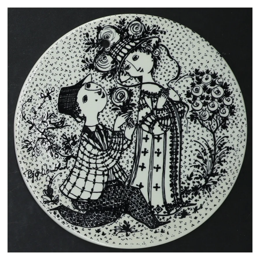 Bjørn Wiinblad porcelænstallerkener fra Nymölle (str. Ø. 15 cm. 4 styk)