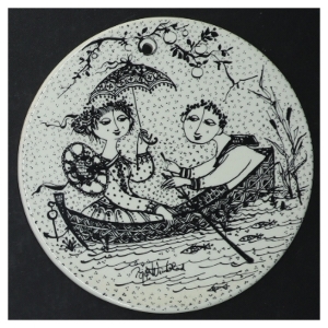 Bjørn Wiinblad platter fra Nymölle (str. Ø 15. cm. 4 styk)