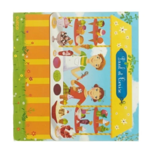 Isvafler med farverige kugler