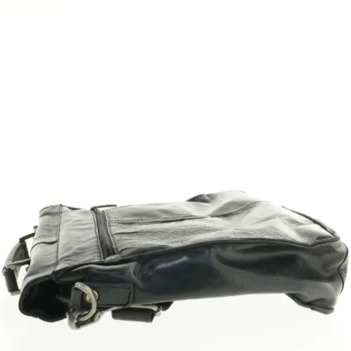 Sort lædertaske til mænd (str. 39 x 32 cm)