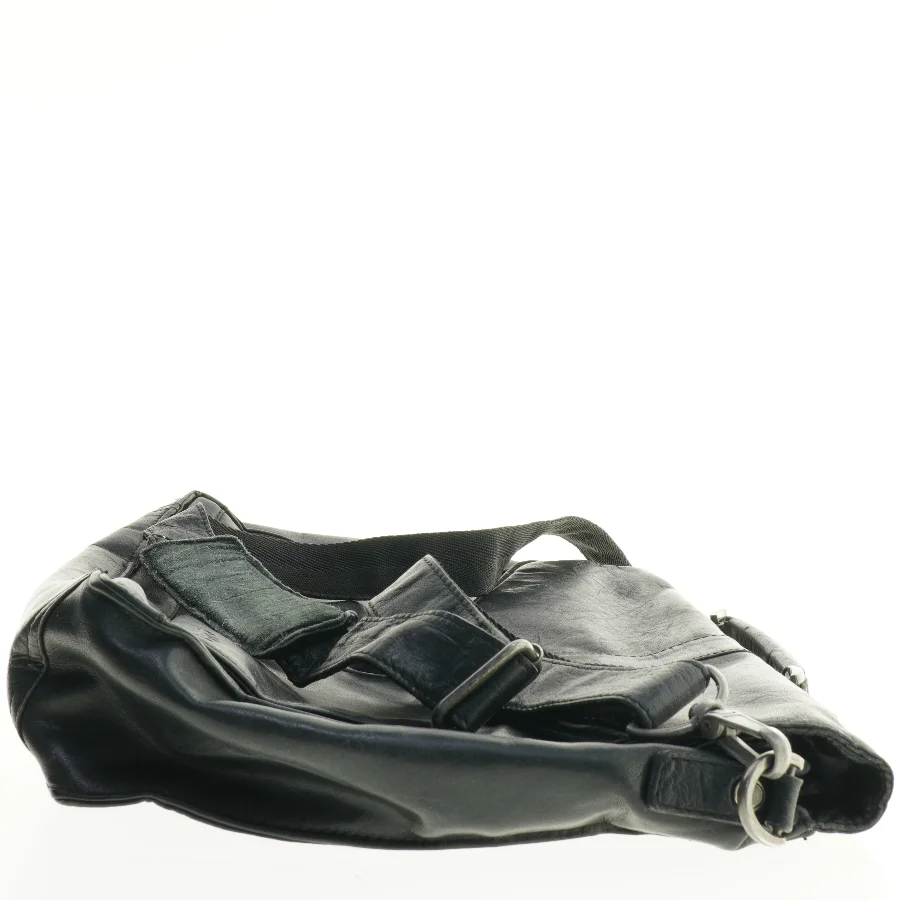 Sort lædertaske til mænd (str. 39 x 32 cm)