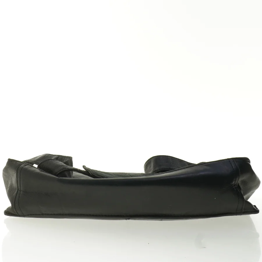 Sort lædertaske til mænd (str. 39 x 32 cm)