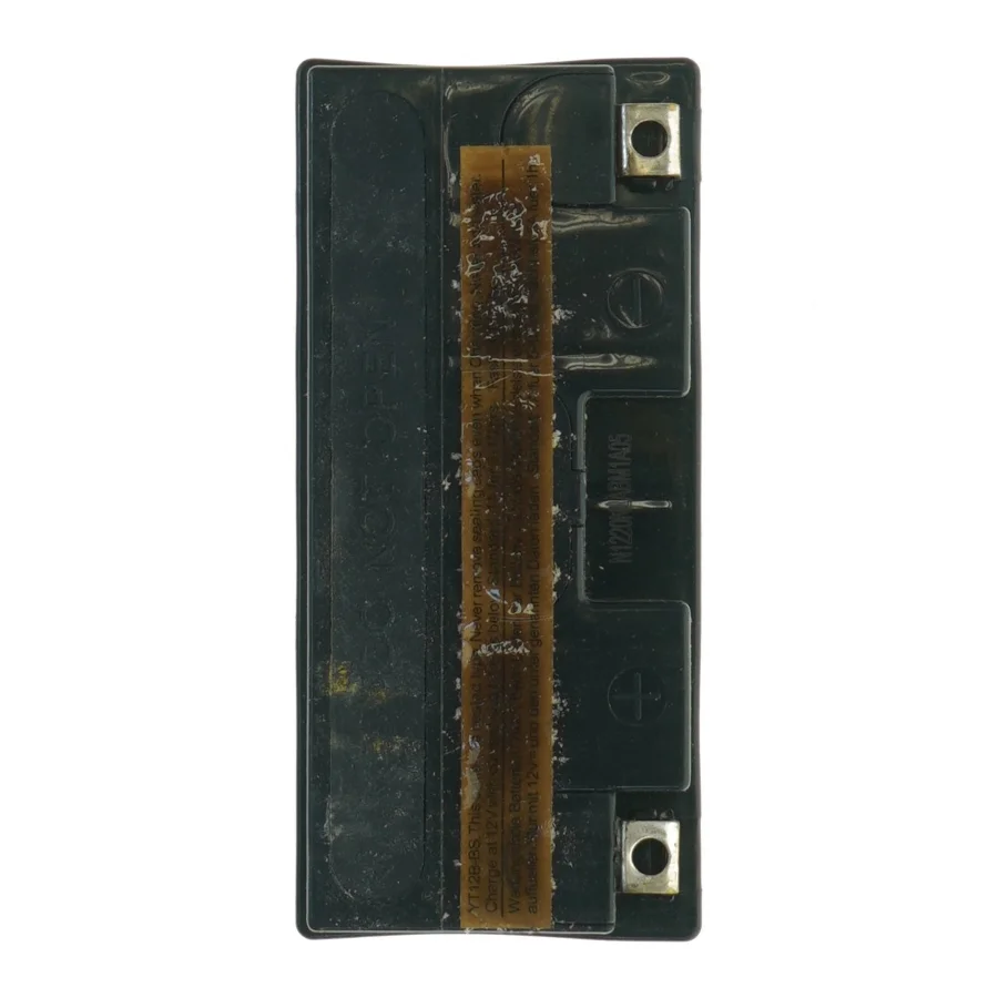 Motorcykelbatteri LP YT12B-BS fra Agm (str. 15 x, 13 x 6 og en halv cm)