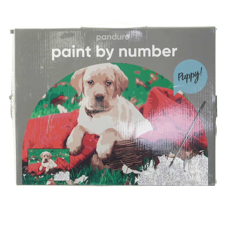 Paint by number sæt med hundemotiv fra Panduro