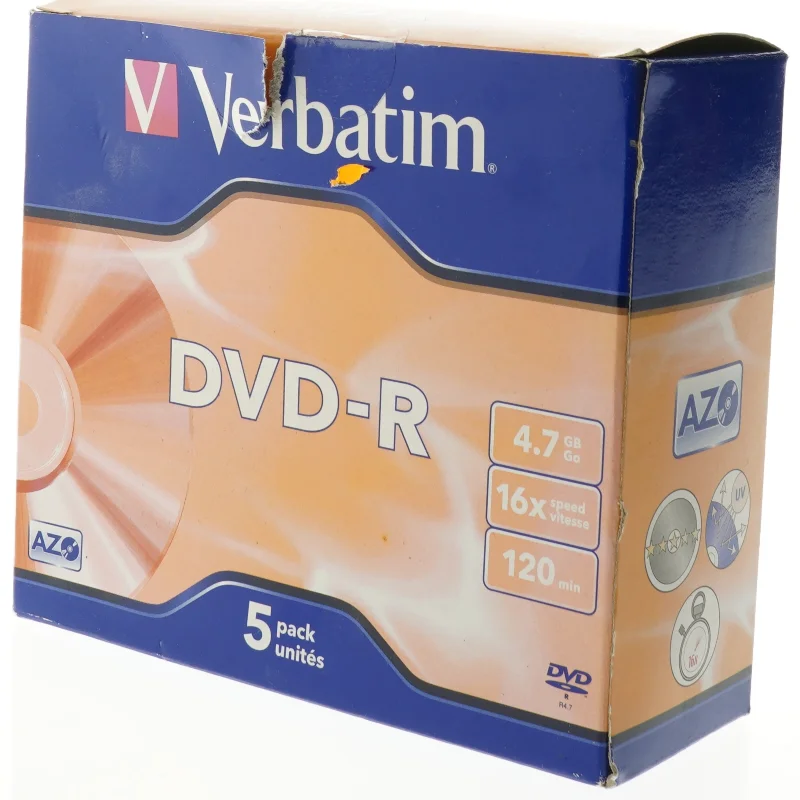 Tomme dvd'er fra Verbatim (str. 5. pak)