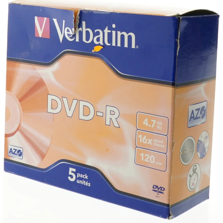 Tomme dvd'er fra Verbatim (str. 5. pak)