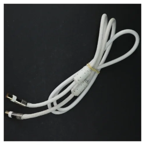 Hvidt kabel med rundt stik (str. 160 cm)