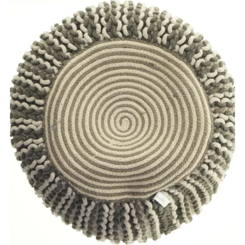 Rund strikket pude (str. 53 x 40 cm)