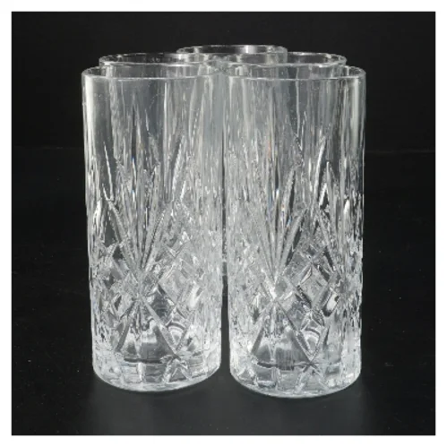 Fem krystalglas fra Lyngby porcelæn 