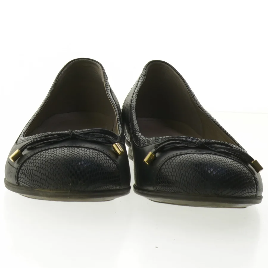 Flade sorte ballerinaer fra Ecco (str. 39 )