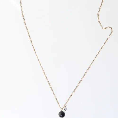 Guldhalskæde med vedhæng (str. 80 cm)