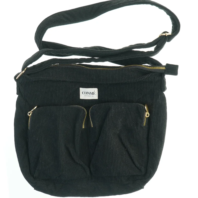 Sort skuldertaske fra Conme (str. 27x31 cm)