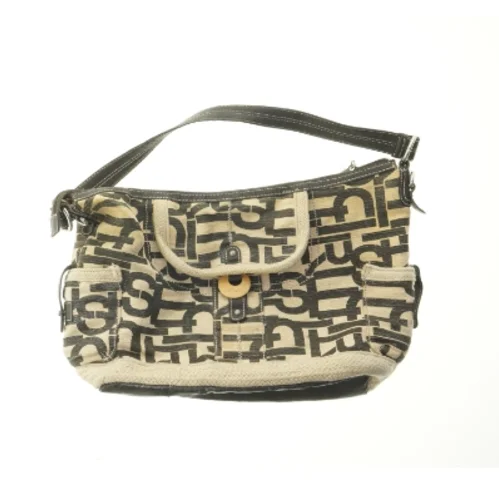 Skuldertaske i beige og sort mønster fra Sprit (str. 44x27 cm)