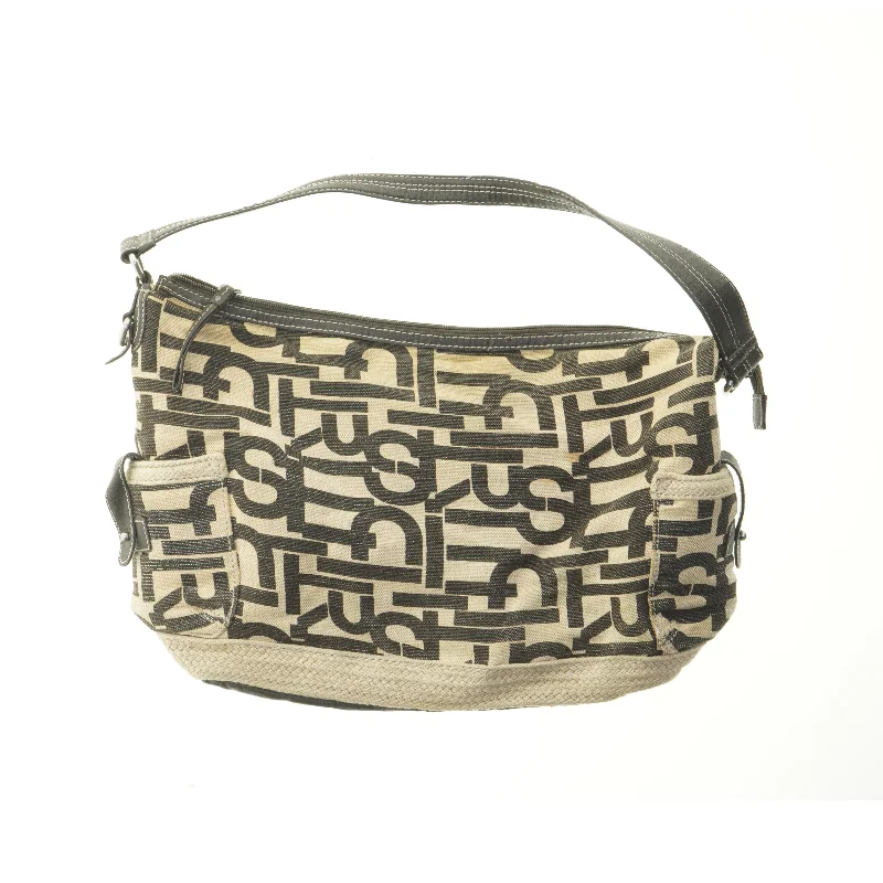 Skuldertaske i beige og sort mønster fra Sprit (str. 44x27 cm)