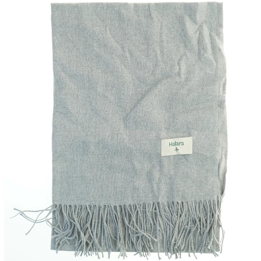 Gråt uldtørklæde (str. 180x70 cm)