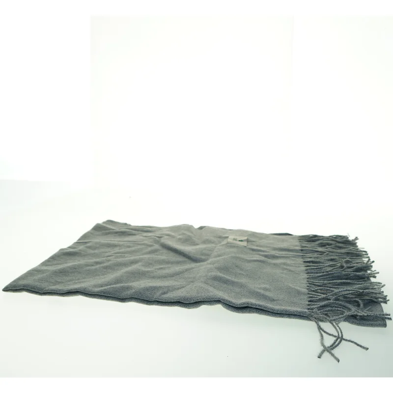 Gråt uldtørklæde (str. 180x70 cm)
