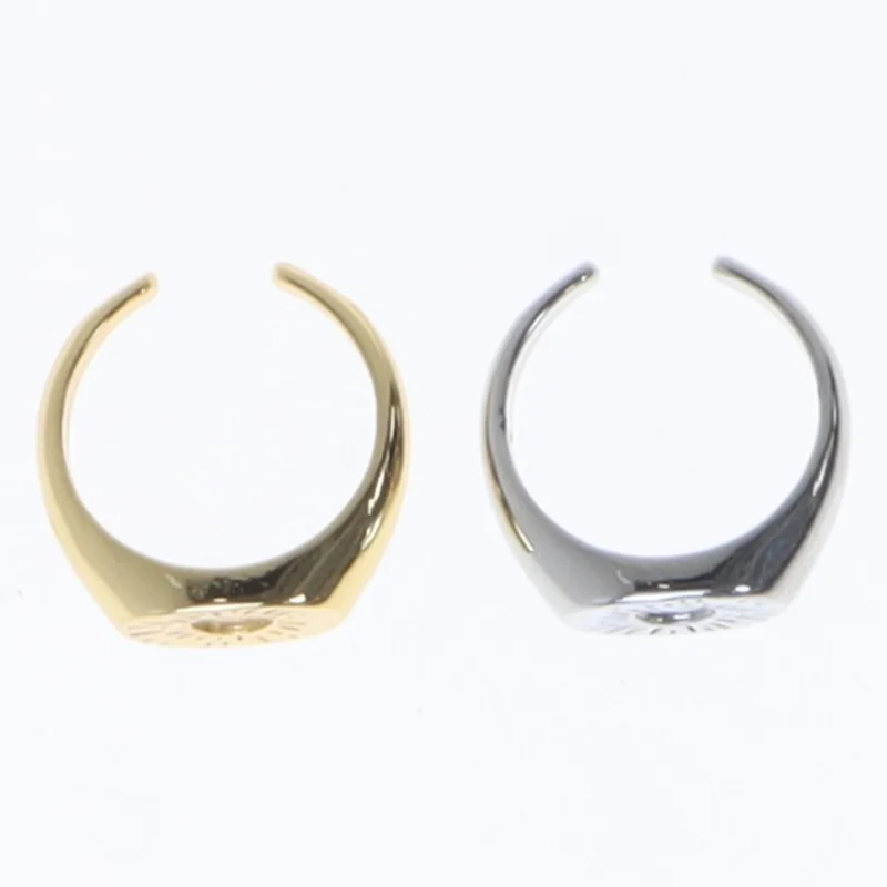 To signetringe med cirkelmønster (str. 52. millimeter. 2 styk)