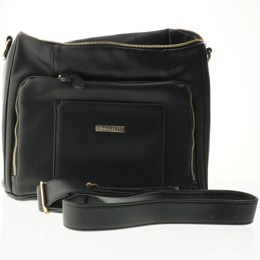 Sort skuldertaske fra Protealine (str. 38 x 35 cm)