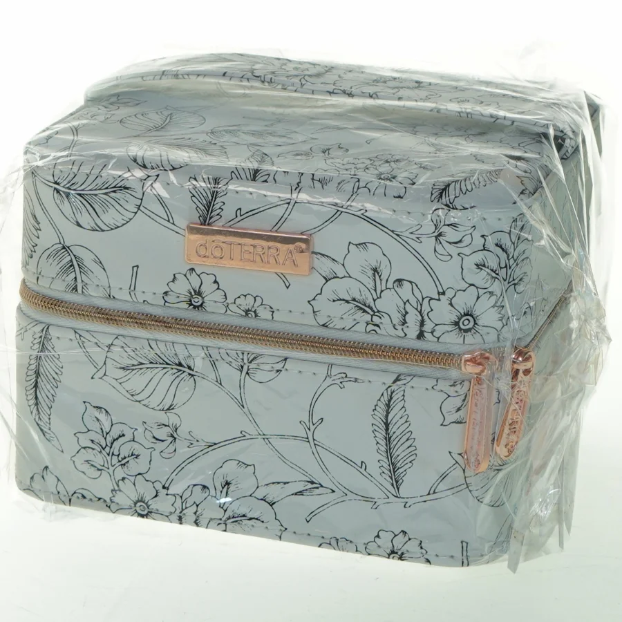 doTERRA olieopbevaring med blomsterprint (str. 15x15x10 cm)