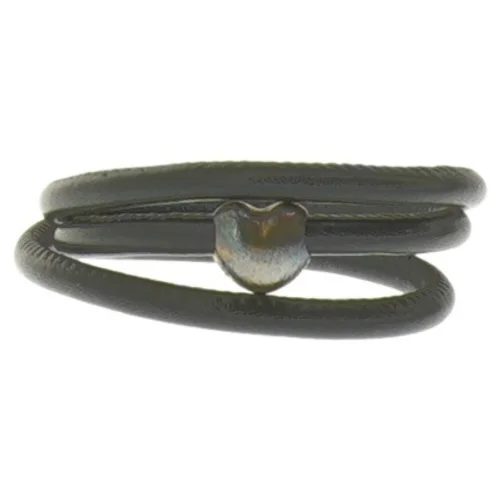 Sort læderarmbånd fra Christina Watches(str. Ø 5,5 cm)