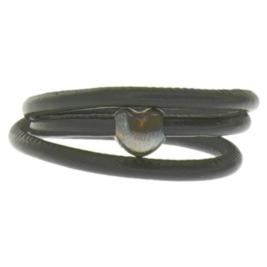 Sort læderarmbånd fra Christina Watches(str. Ø 5,5 cm)
