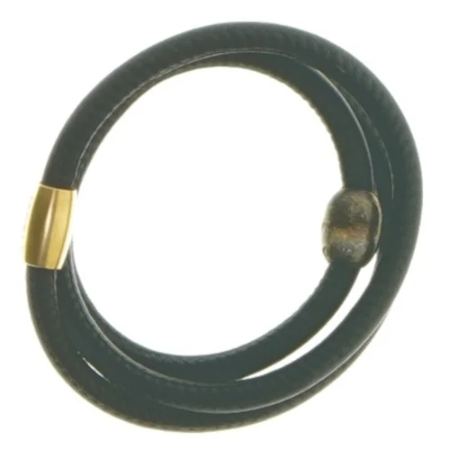 Sort læderarmbånd fra Christina Watches(str. Ø 5,5 cm)