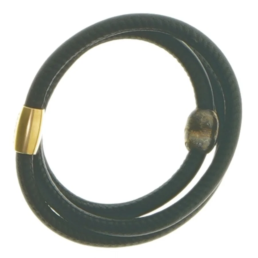 Sort læderarmbånd fra Christina Watches(str. Ø 5,5 cm)