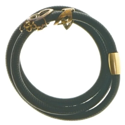 Sort læderarmbånd med guld detaljer fra Christina Watches (str. Ø 5,5 cm)