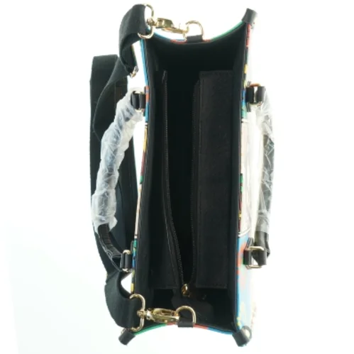 Farverig håndtaske med print (str. 35x13x27 cm)