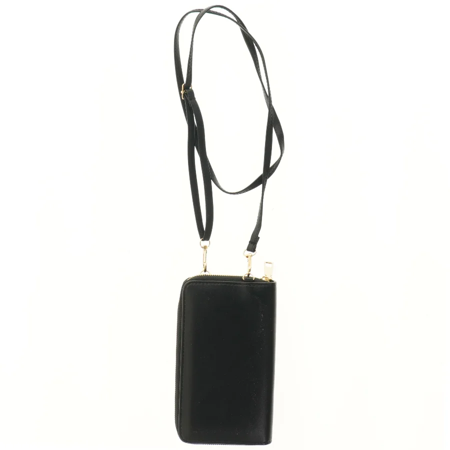 Sort taske med rem (str. 21x12 cm)