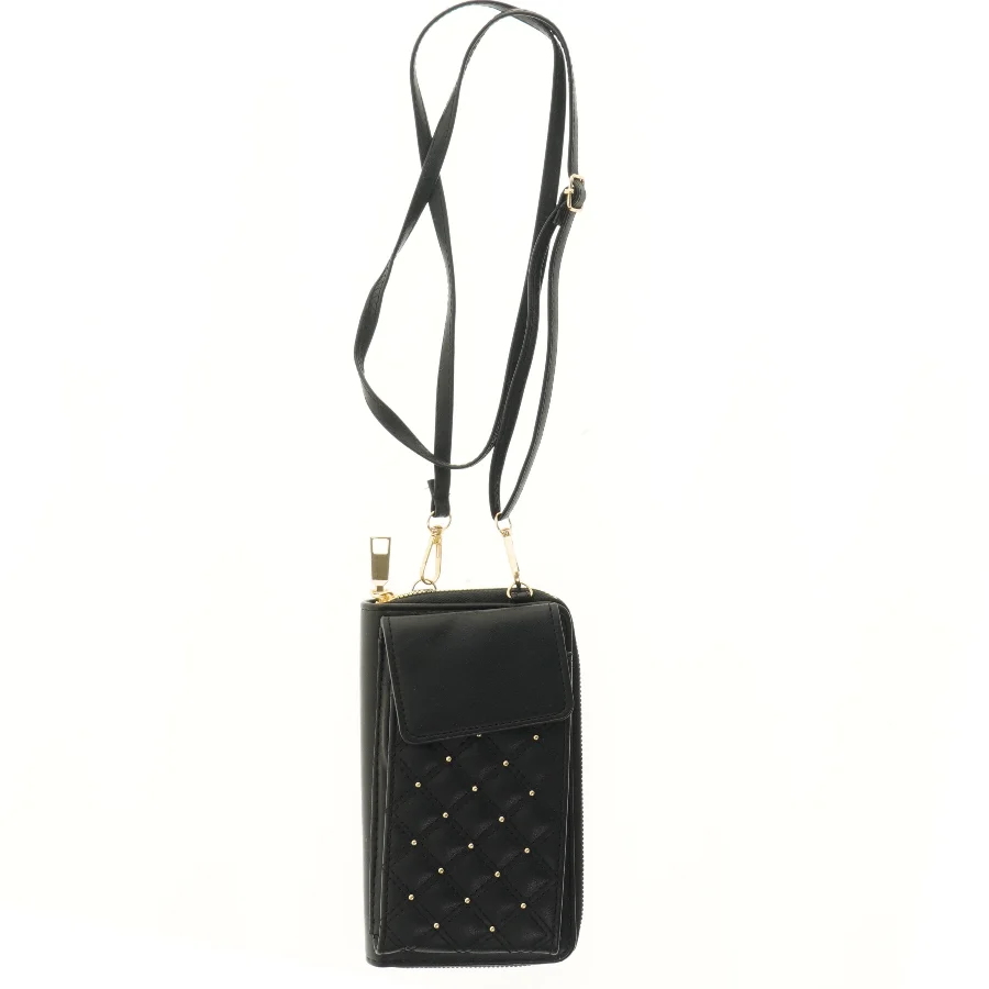 Sort taske med rem (str. 21x12 cm)