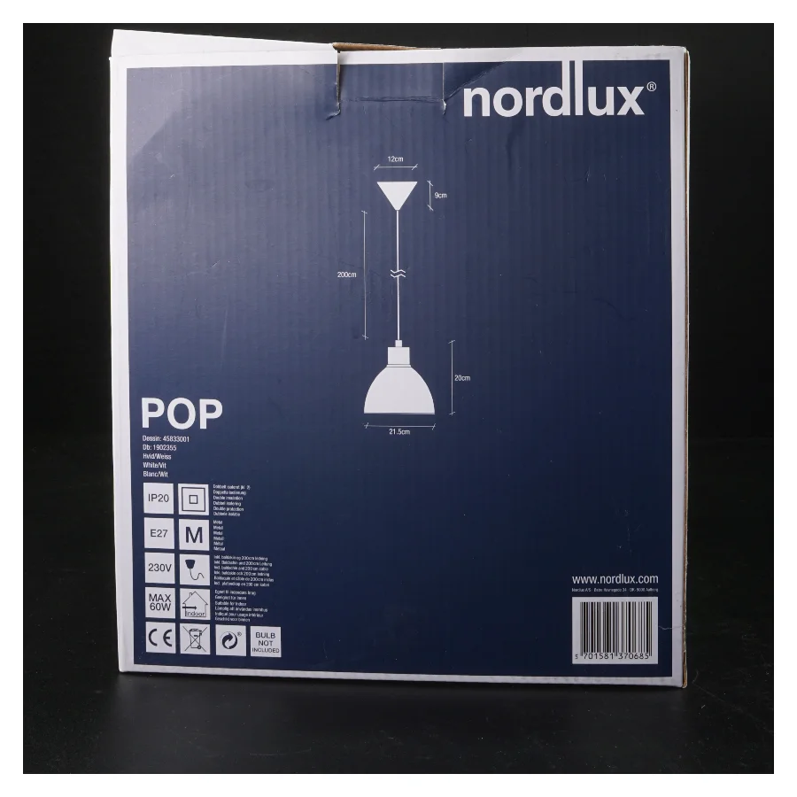 POP Pendel fra Nordlux (str. Diameter 21,5 cm, højde 20 cm)