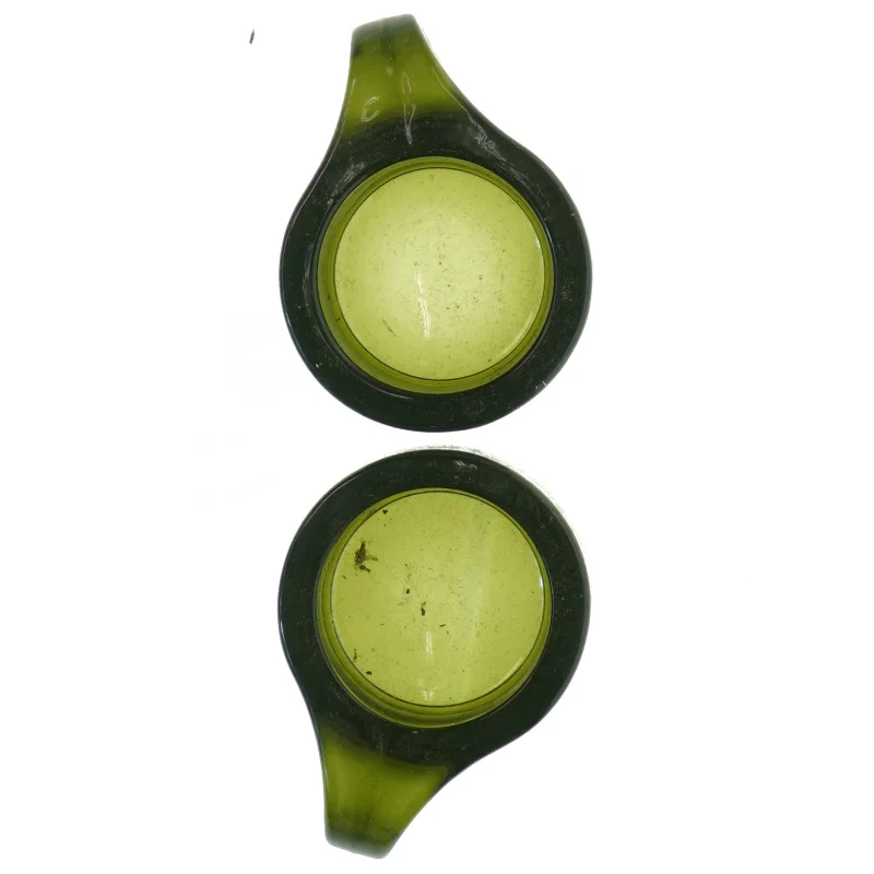 Grønne glaslysestager (str. 7 cm i diameter)