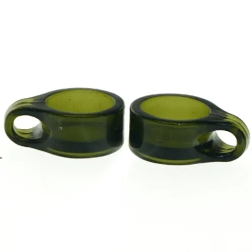 Grønne glaslysestager (str. 7 cm i diameter)