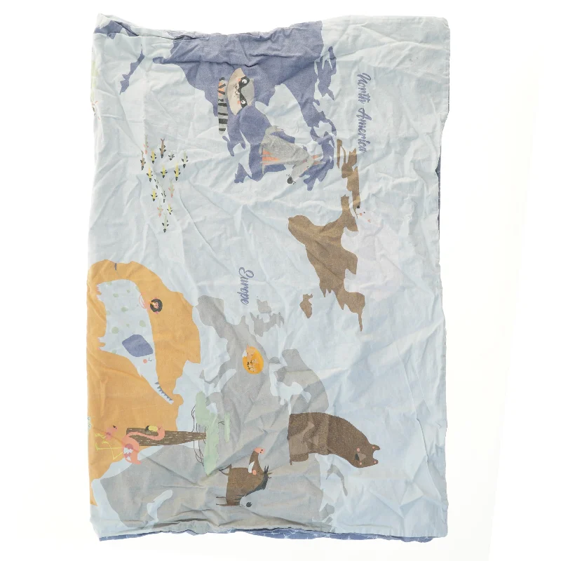 Sengetøj med verdenskort (str. pude 40x45, dyne 95x130 cm)