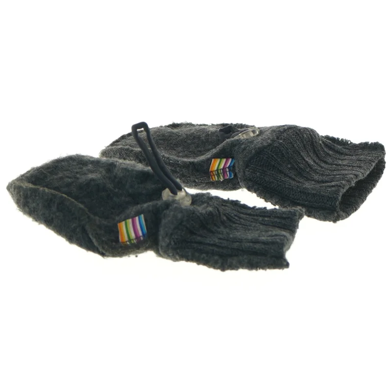 Grå børnevotter med elastik fra Joha (str. 17 cm)