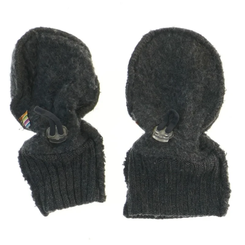 Grå børnevotter med elastik fra Joha (str. 17 cm)