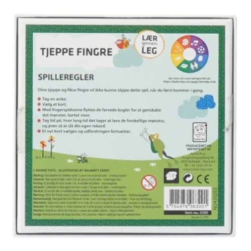 Tjeppe Fingre spil fra Barbo Toys (str. 14x14 cm)