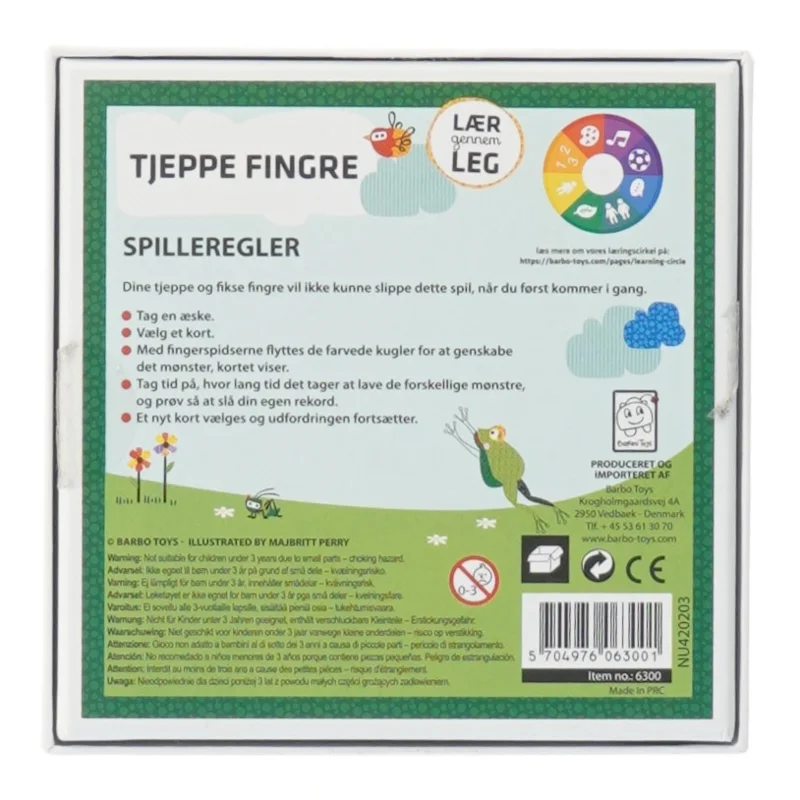 Tjeppe Fingre spil fra Barbo Toys (str. 14x14 cm)