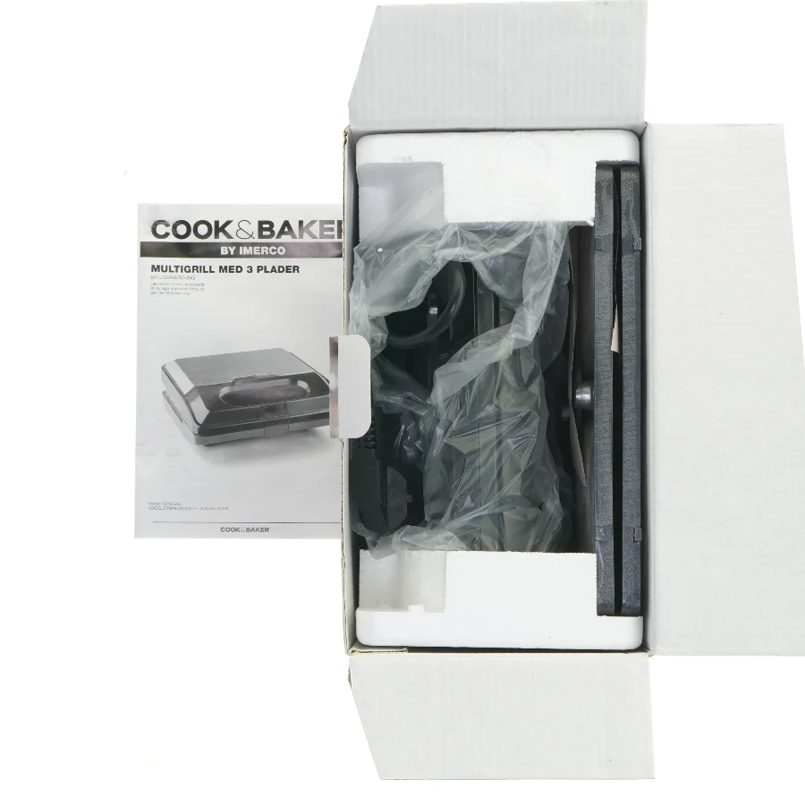 Multigrill med 3 plader fra Cook and Baker