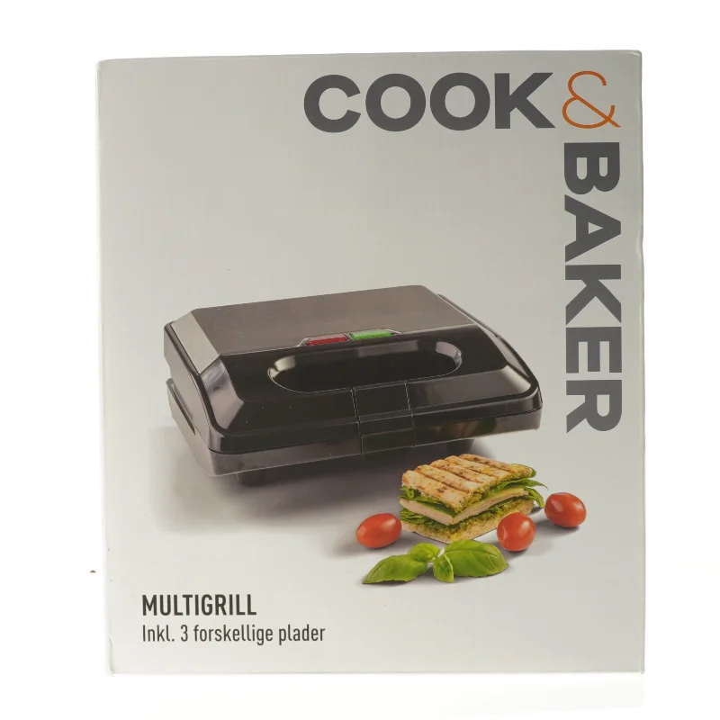 Multigrill med 3 plader fra Cook and Baker
