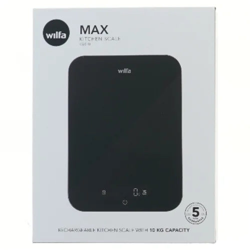 Genopladelig køkkenvægt fra Wilfa (str. 23x17 cm)