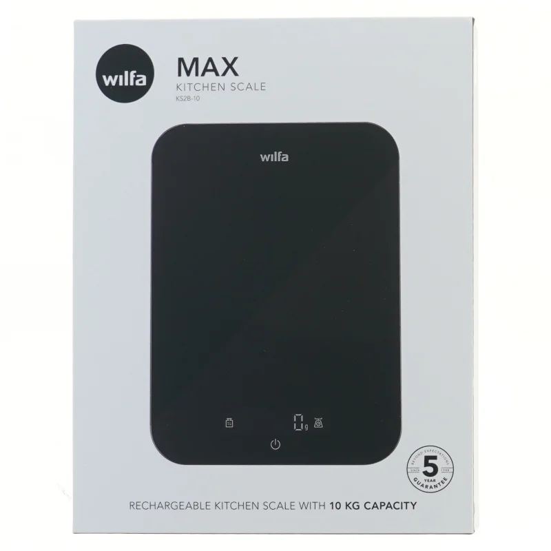 Genopladelig køkkenvægt fra Wilfa (str. 23x17 cm)